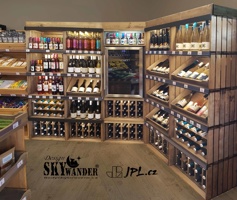 VINOTÉKA - farmářská prodejna NEVEKLOV s vybavením od JPL